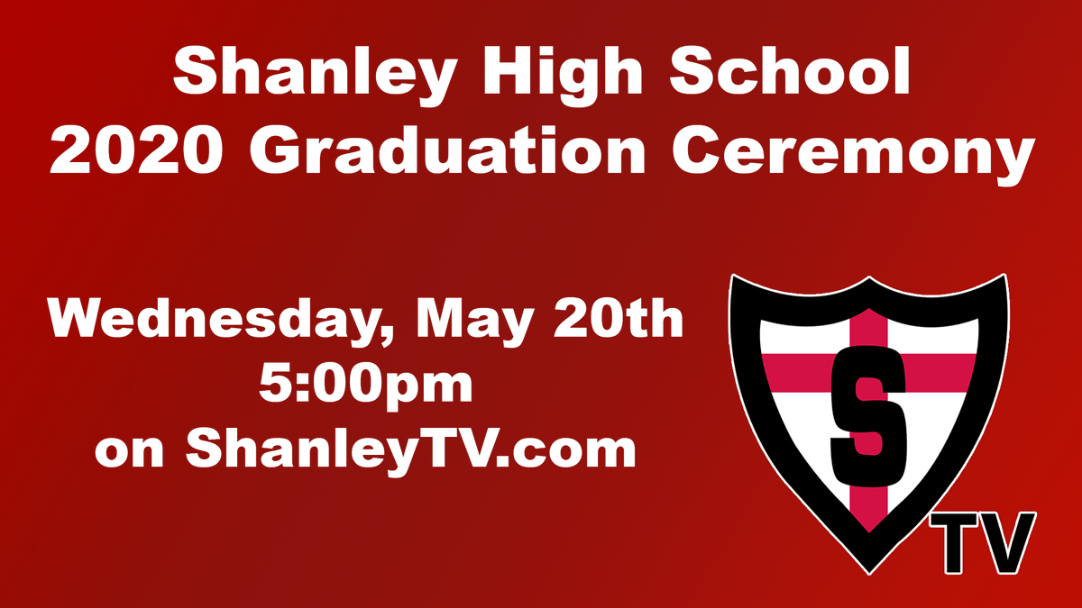 It's Graduation Day! Join us tonight at 5pm as we celebrate the Class of 2020 LIVE on ShanleyTV.com.