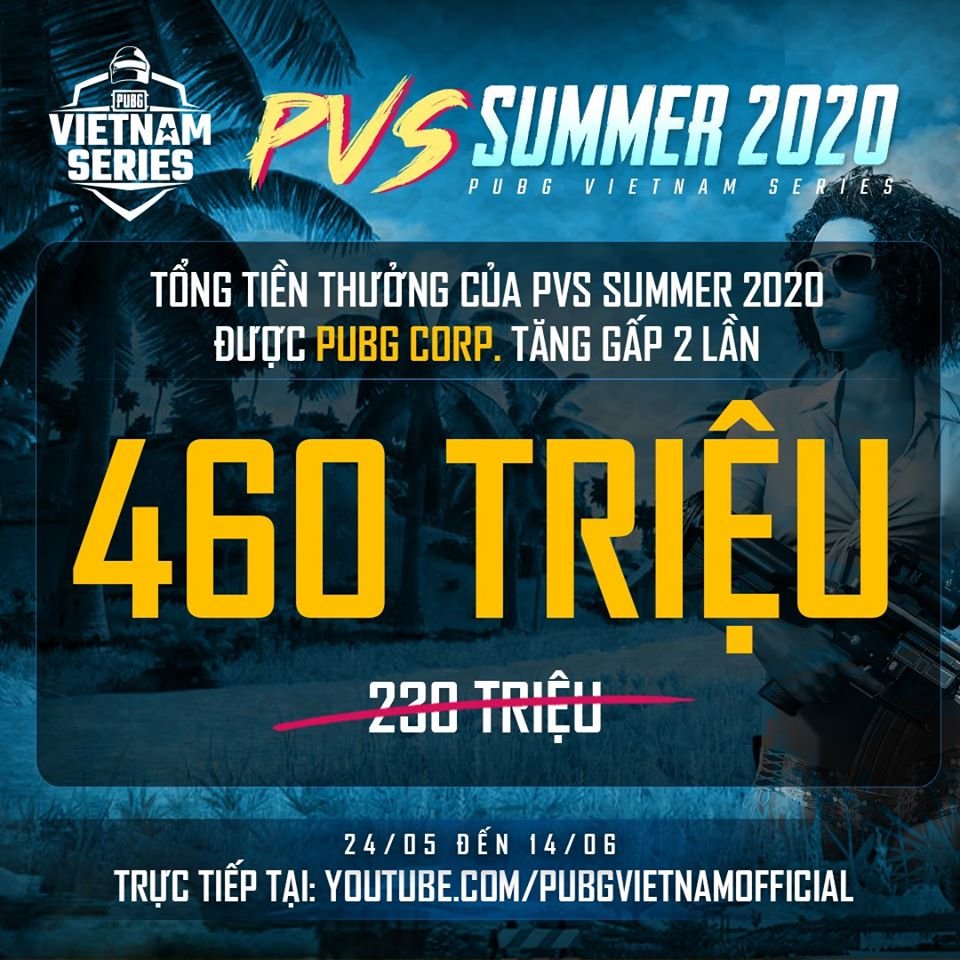 #VietnamSeries prize pool increased

from $10,000 doubled to $20,000 
and prize are now spread into teams during the Contender Stage (pre-Final) with bonus for every dinner

VN just takes PUBG a bit bigger.