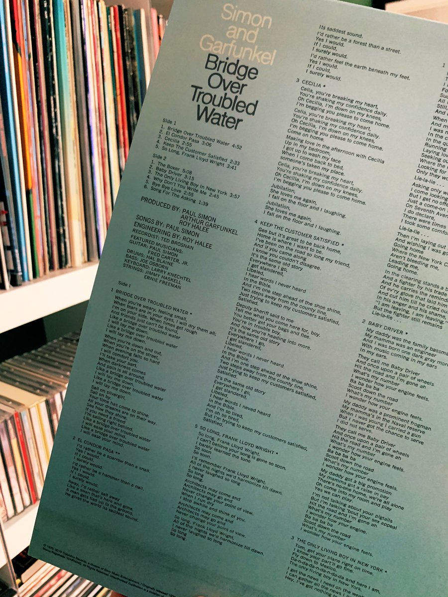 Nickfarrow9's tweet image. ‘When evening falls so hard
I will comfort you
I'll take your part, oh, when darkness comes
And pain is all around
Like a bridge over troubled water I will lay me down’ Wonderful song and words for the isolation we all feel from Simon &amp;amp; Garfunkel! #lockdown2020 #vinyl