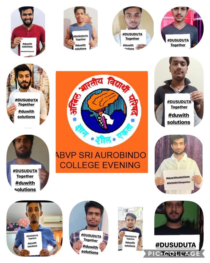 abvp_siddharth's tweet photo. #DUwithSolutions #DUSUDUTATogether https://t.co/npSlbloOLe