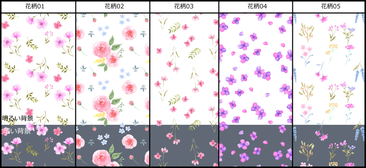 はなさきたる Class101講座 クリスタ パターン素材 新しい素材を追加しました 水彩で描いた花柄のパターン5種です 背景透過済み シームレスになっています 服の柄や背景等にご活用ください クリスタ Clipstudio Clipstudiopaint T Co