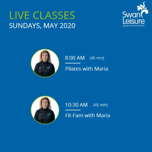 SwanLeisure's tweet photo. Set up the laptop and get on your workout gear as we’ve got a jam-packed weekend full of activities for you to get stuck into! 

Head on over to our facebook page to get involved! 
https://t.co/bkk9Q0oJpJ https://t.co/cYZzSlduvP