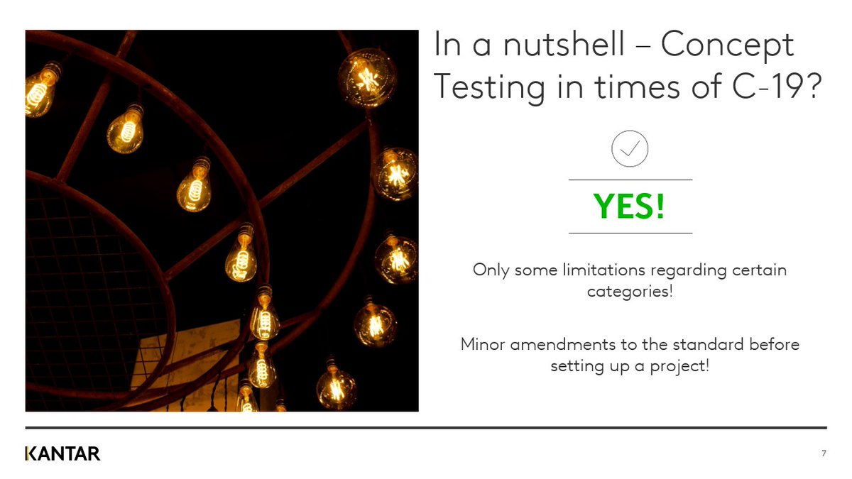 Kantar_DE's tweet image. Grundsätzliches gilt auch in Krisenzeiten, meint Friedrich Everding: Eine gute Idee bleibt eine gute Idee💡. Auch jetzt können neue Ideen gut getestet werden. Nur bei wenigen Kategorien braucht es #ConceptTest-Anpassungen #KantarMarketingCovid19  ▶ bit.ly/35JM3O1