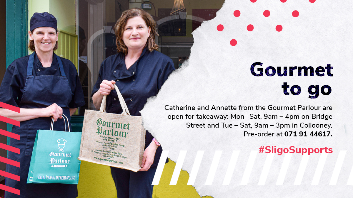 The Gourmet gang are back! One of Sligo's favourite spots is baking goodies for takeaway. Show them that #SligoSupports