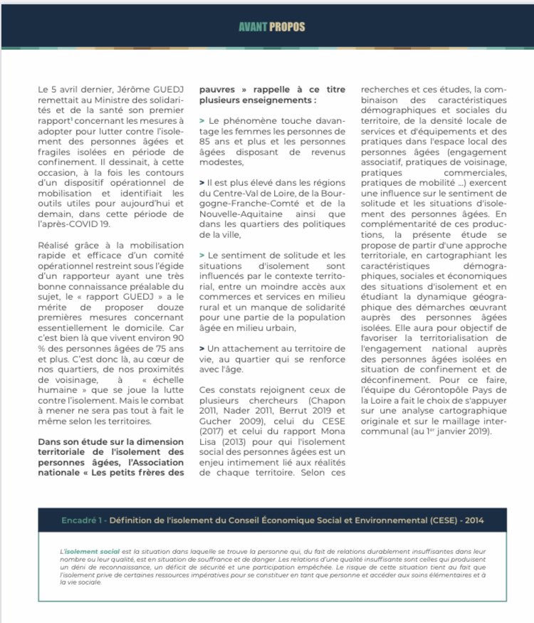 JeromeGuedj's tweet photo. Le @GerontopolePDLL publie une  remarquable étude sur les disparités territoriales de l’isolement social des pers.âgées. Bravo @BerrutGilles @BlanchetMickal1 @Valerie_Bernat  pour cette contribution précieuse à une pol. nat. de lutte contre l’isolement 
https://t.co/qf5N7VUvaA https://t.co/u3KLjhEO9i