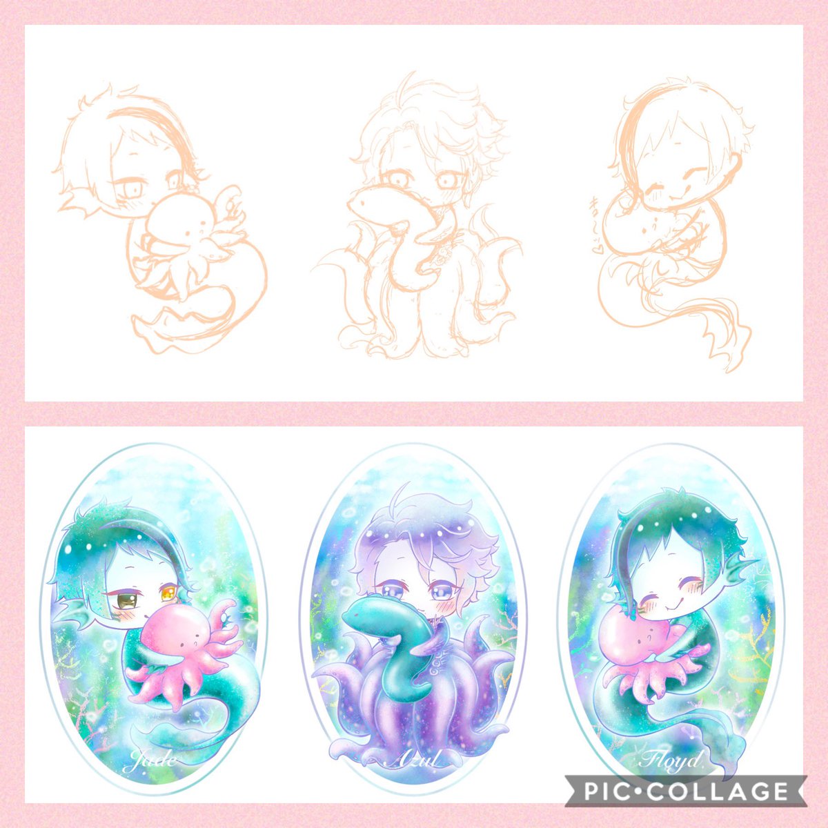 #このタグを見た人はラフ画とその完成絵を見せる
これからこれを描くぞい‼︎、のラフと
とりあえず思い付いたので、のラフ