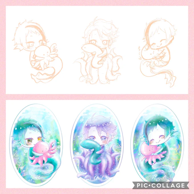 #このタグを見た人はラフ画とその完成絵を見せる

これからこれを描くぞい‼︎、のラフと
とりあえず思い付いたので、のラフ 