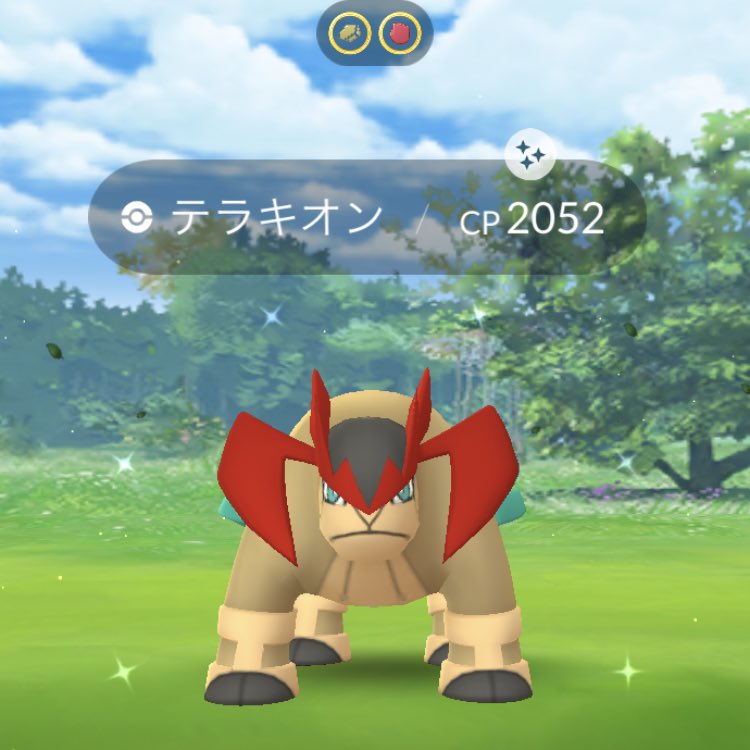 レイドアワーお疲れ様でした 2戦目にて個体値は低いですが色違いが出てくれました 前回の初実装時に個体値100は取れているし 魅力的な5玉レイドが今後も控えているので明日からは無料パスでまったりいきます ポケモンgo テラキオン 色違い レイドアワー ツイレポ