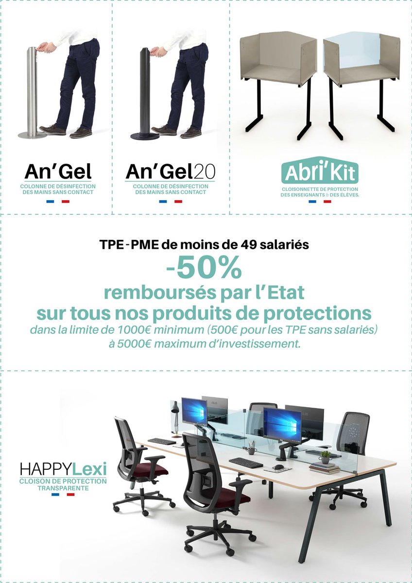 TPE, PME n'hésitez plus, équipez-vous et bénéficiez de l'aide de l'Etat sur nos nouveautés spéciales protection !