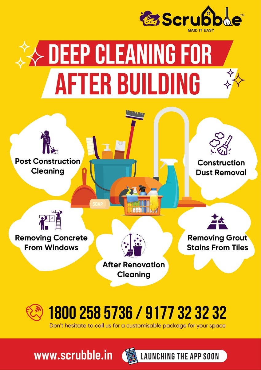 scrubbleindia's tweet photo. Hello Hyderabad, 
Worried about your livelihood hygiene?
Problem finding a maid?
Want to sanitize your home but no idea where go.
No worries when #scrubble is here, we now bring your the best Maintenance service in you call us @ +91-9177323232
Visit Us:- https://t.co/dUbAHLMYgX https://t.co/KEoOdubCUs