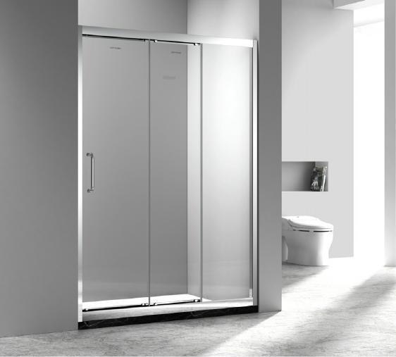 One fixed two linkage sliding door shower screen
The rollers on the top rail
Stainless steel handle and 8mm temperd glass.

Zhongshan cannytop #shower enclosure #shower screen #sliding door 
#shower tray