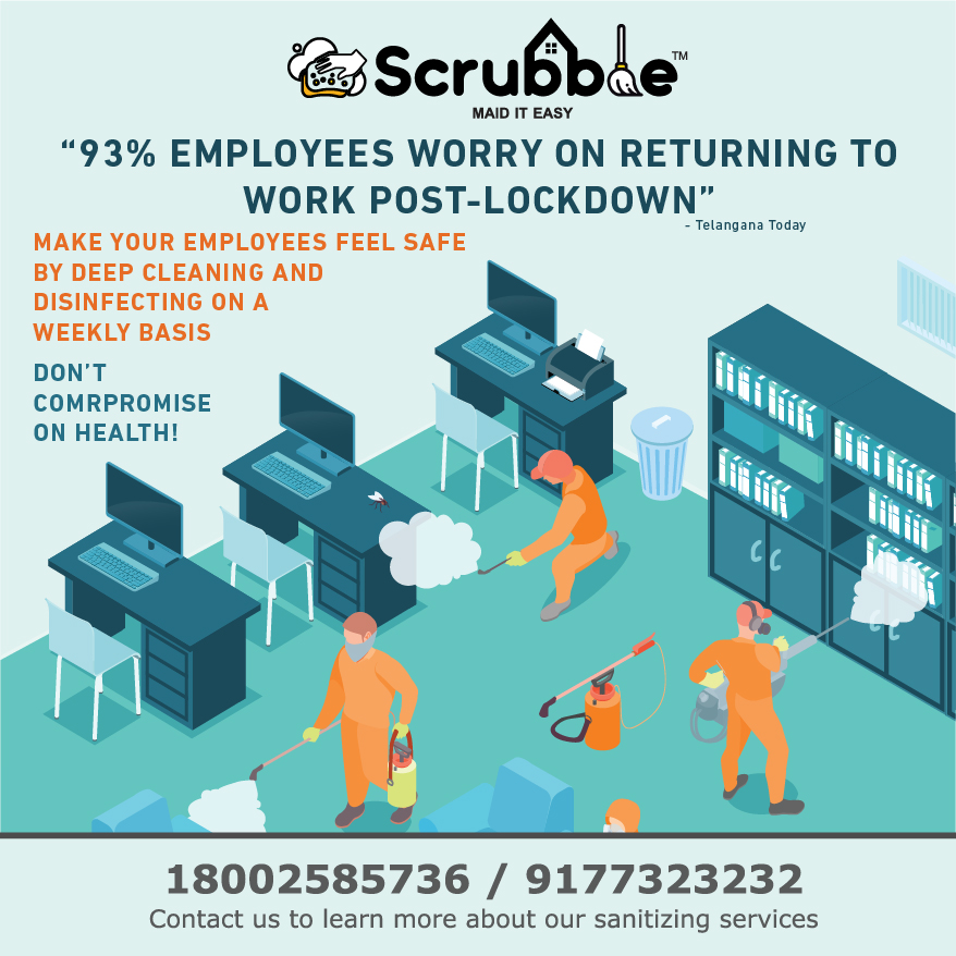 scrubbleindia's tweet photo. Hello Hyderabad, 
Worried about your livelihood hygiene?
Problem finding a maid?
Want to sanitize your home but no idea where go.
No worries when #scrubble is here, we now bring your the best Maintenance service in you call us @ +91-9177323232
Visit Us:- https://t.co/dUbAHLMYgX https://t.co/KEoOdubCUs