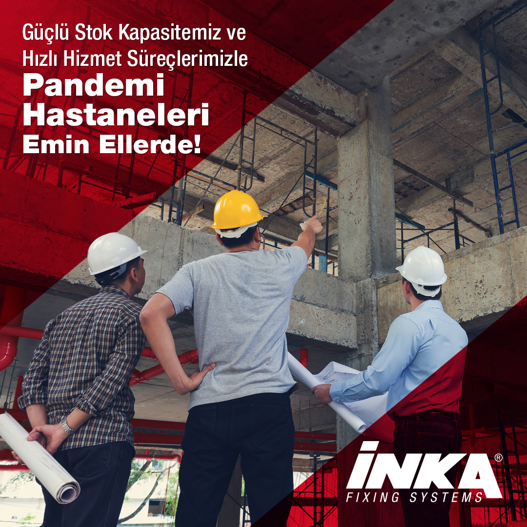inkafixings's tweet photo. Güçlü stok kapasitemiz ve hızlı hizmet süreçlerimizle Pandemi hastaneleri emin ellerde!.

Pandemic hospitals are in safe hands with our strong stock capacity and fast service processes.

#pandemi #inşaat #hastane https://t.co/W20UnmwTXC