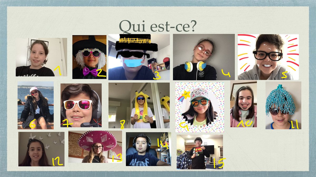 rjimenez_FR's tweet photo. En la clase de Francés de P5A hoy jugamos al ¿Quién es quién?. Trabajaremos la descripción física y la pronunciación con este montaje tan divertido. #aprendemosjugando @ColegioMirabal https://t.co/Tsxo0yBhFB
