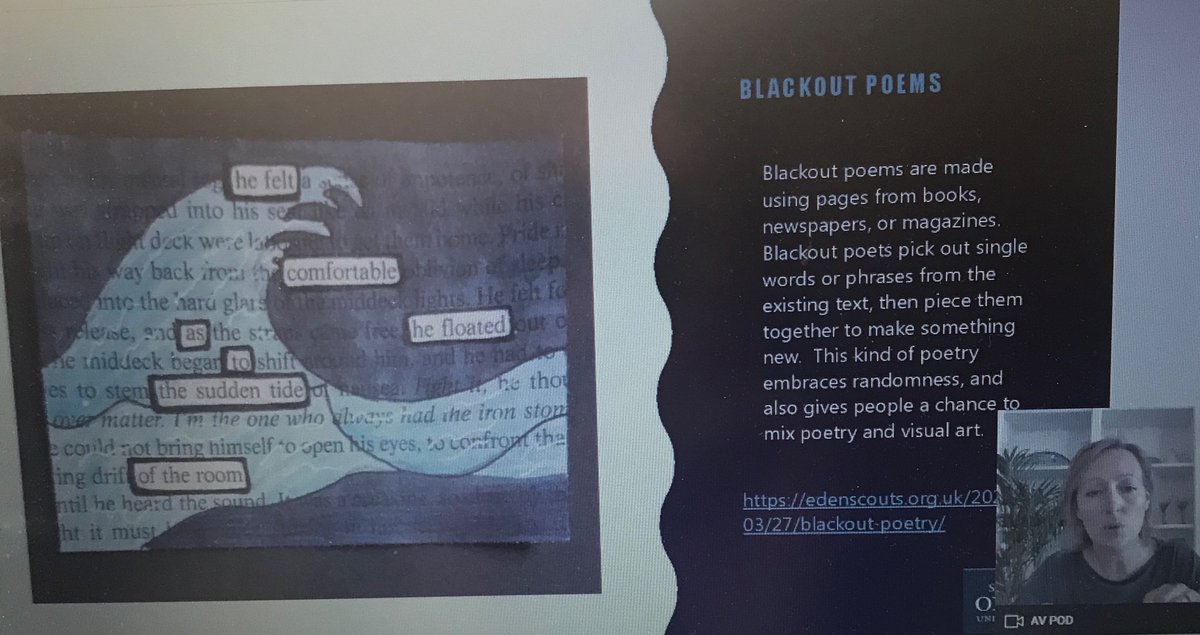 dundeeliteracy's tweet photo. Another great Virtual Classroom session hosted by OUP with @prince_helen! Lots of great ideas for using poetry to improve vocabulary! Look out for some teaching poetry ideas and resources for home learning and CLPL from the Literacy Team coming soon! #DundeeLearning #CLPL https://t.co/AgcI4WfBrC