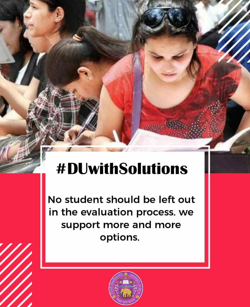 SidharthYadavIN's tweet photo. No students should be left out in the evaluation process.
We have support more and more Options .

#DUwithSolutions https://t.co/xFiXEyKede