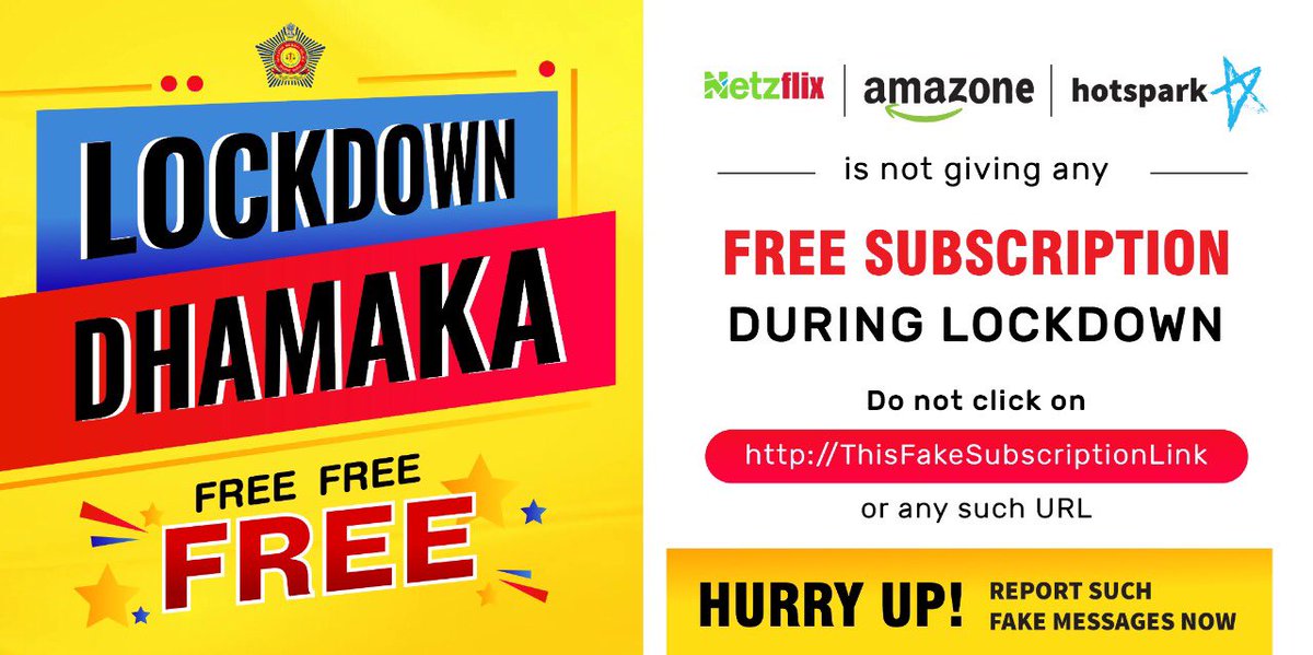 Forward this message to as many people as you can. Life mein ‘Cyber Safety’ aayegi!

#CyberSafety