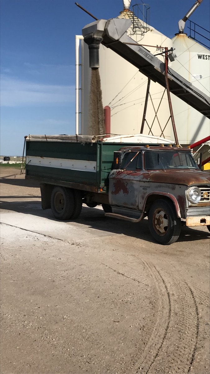 This old truck is getting loaded with new fertilizer technology. #nutrien MAP MST treated with Atlas