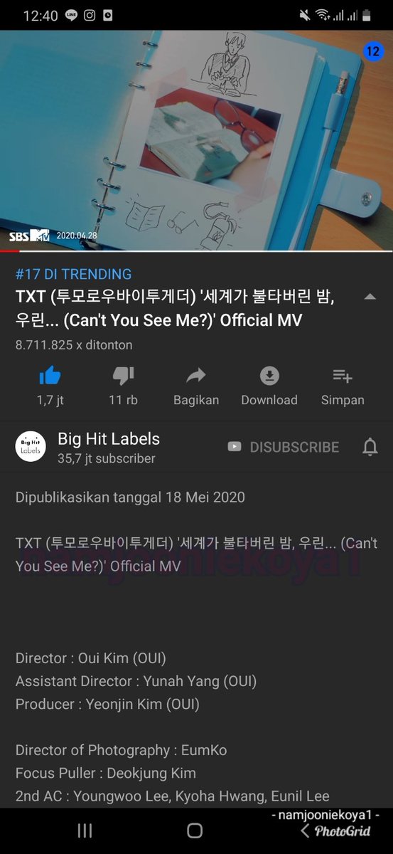Namjooniekoya1's tweet photo. Trending 17!!!
8,7M🥺🥺🥺
#WelcomeToEternity
#BurnTheWorldWithTXT
#Cant_You_See_Me
#TheDreamChapter #ETERNITY #EternityOutNow
@TXT_members https://t.co/747bPLZlS9