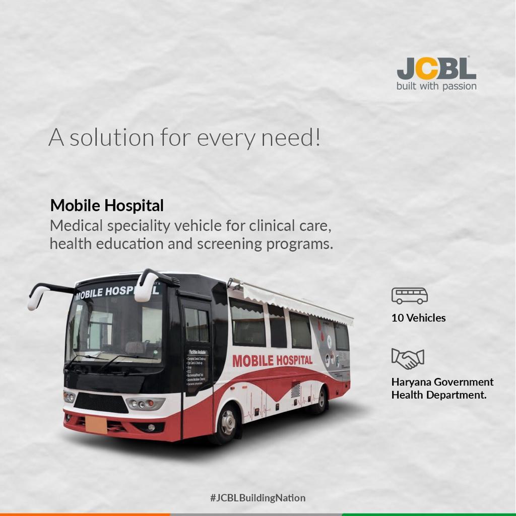 JcblLimited's tweet photo. Designed with utmost precision and supplied to the state government facilitate “Smile on Wheels”- a government program, catering to the needs of underprivileged children and women.

#JCBLBuildingNation #Ambulance #MovingTheNation #BuiltWithPassion #Covid #MobileHospital https://t.co/bZlBhyGAy3