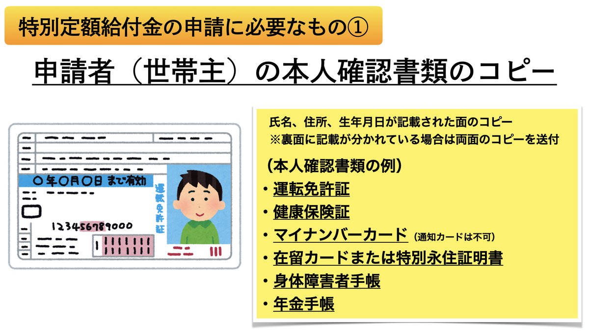 足利市 特別定額給付金の申請書をお送りします ２２日 金 から世帯主様宛に順次発送します 確認書類のコピーを予めご用意ください 本人確認書類 振込口座確認書類 返信用封筒に必ず同封してください T Co Mpsf9eyj7t T Co