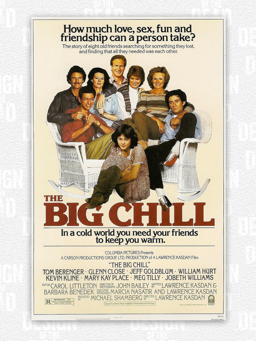 ポスター】再会の時 （1983）BIG CHILL 縦分割の登場人物紹介は定番