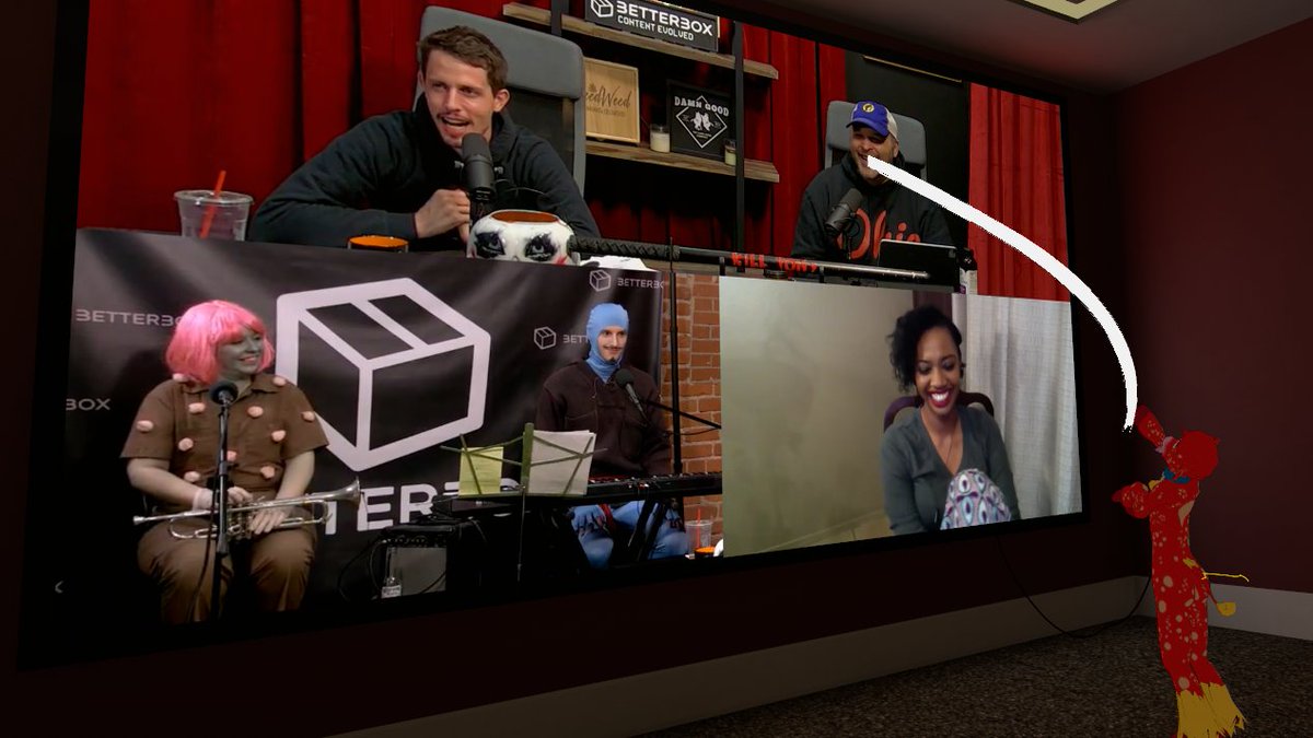 8bitdevil4u's tweet image. #KillTony viewing last week in #VRChat @redban  #OriginalPouch #CuteCowButt