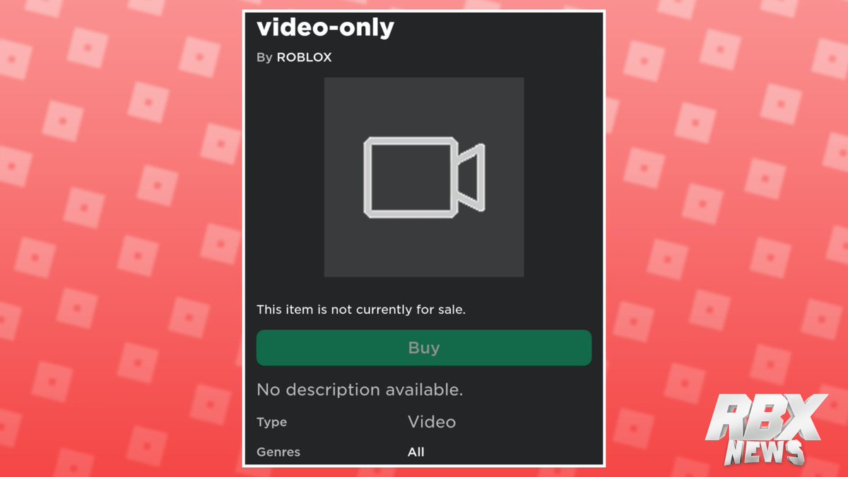 Rbxnews On Twitter Looks Like One Of The First Videos Has Been Uploaded To Roblox You Can T Watch It But It S Presumed You Can Add It Onto Bricks Once Videoframes Are Added - roblox all videos
