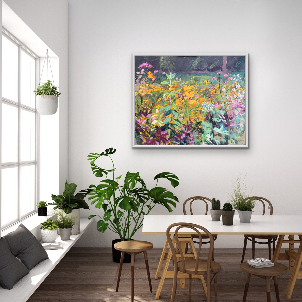 RT @sylviapaulart - Bring the garden inside. New #oilpainting 100 x 80 cm #gardenpainting #flowerspainting #chelseaflowershow #artforthehome #BigArtBoost #painting