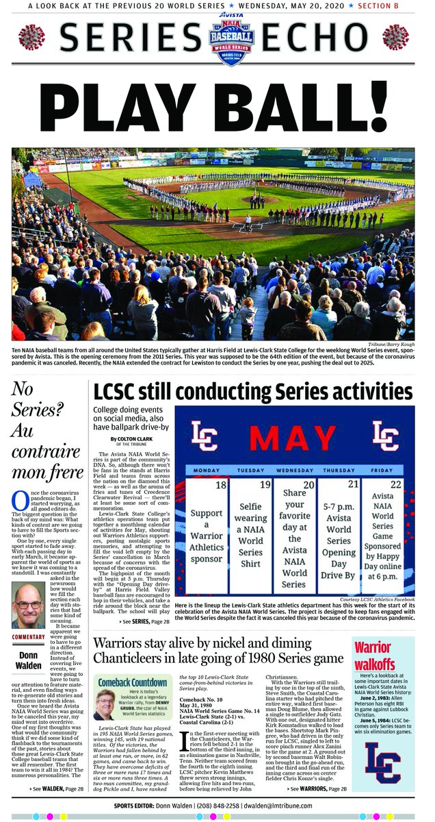 LewTrib_Sports's tweet image. Lookie here Sports fans: 2 front pages for the price of 1. We roll out our @NAIAWorldSeries special lookback as well as our normal front. Hopefully, fans will enjoy our retrospective during the next few days. @APSE_sportmedia @waldo9939