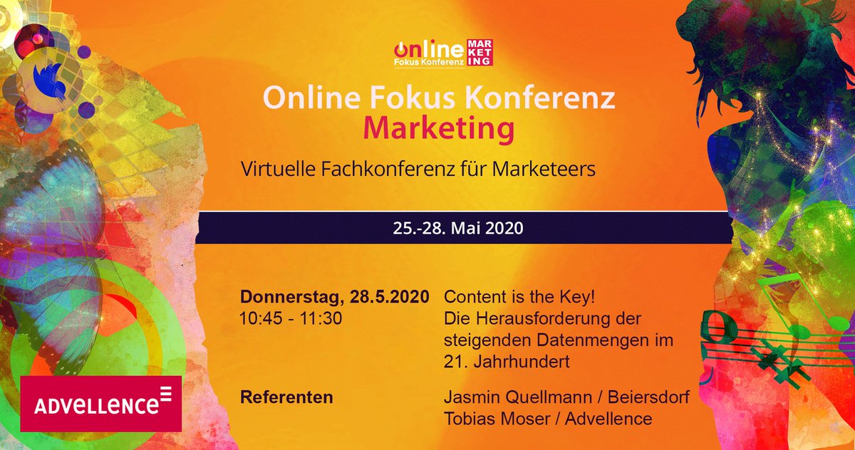 Advellence Solutions AG (@advellence_ag) on Twitter photo Advellence an der Online Fokus Konferenz Marketing! <a href="/advellence_ag/">Advellence Solutions AG</a> referiert am 28.5.2020 gemeinsam mit Jasmin Quellmann von <a href="/Beiersdorf_AG/">Beiersdorf AG</a> und Tobias Moser von Advellence über das Thema "#Content is the Key" Jetzt kostenlos Anmelden! adv.link/i37 Advellence an der Online Fokus Konferenz Marketing! <a href="/advellence_ag/">Advellence Solutions AG</a> referiert am 28.5.2020 gemeinsam mit Jasmin Quellmann von <a href="/Beiersdorf_AG/">Beiersdorf AG</a> und Tobias Moser von Advellence über das Thema "#Content is the Key" Jetzt kostenlos Anmelden! adv.link/i37
