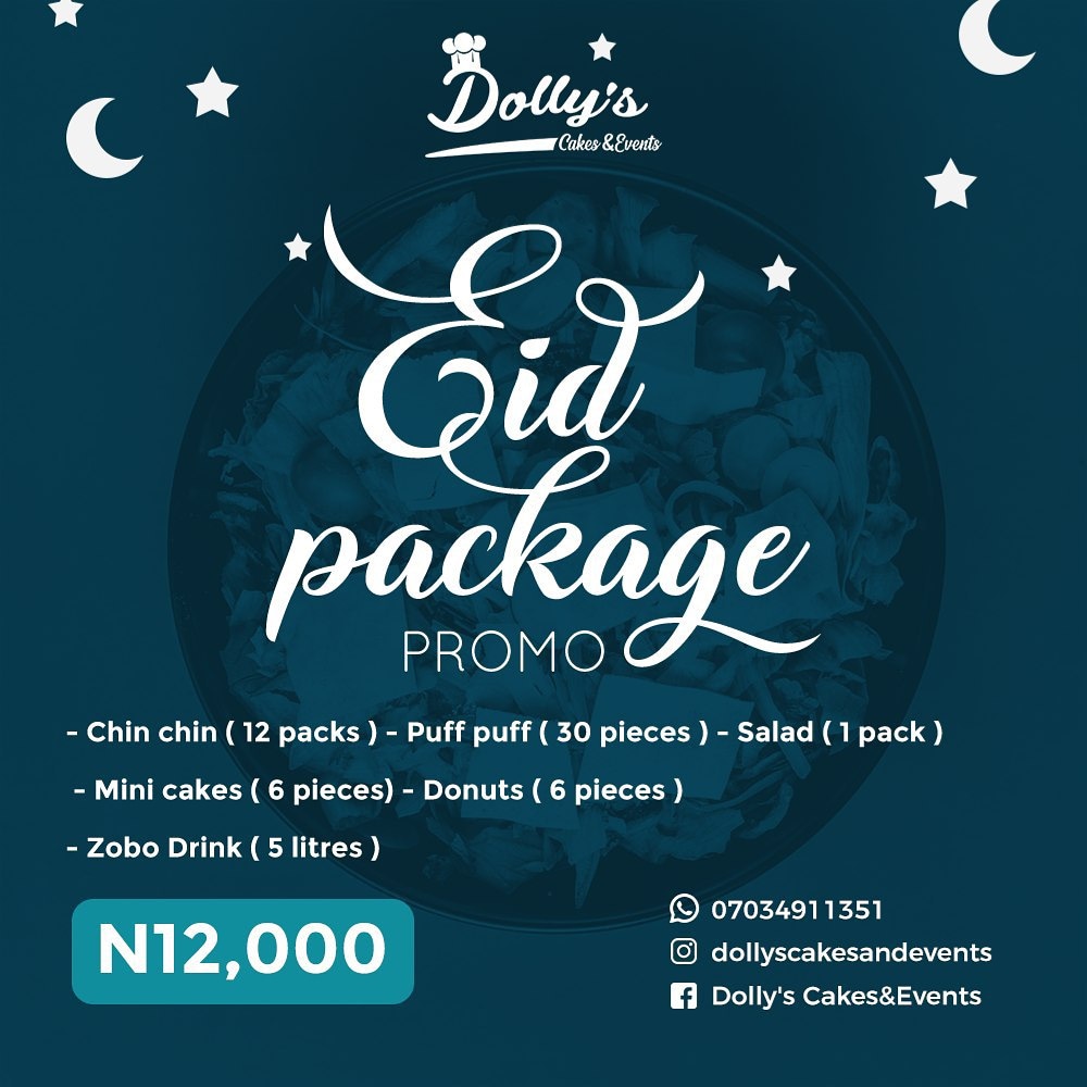 AgbajeLasmot's tweet image. Pre order for your Eid Promo Package Now!!!
Cupcakes,Doughnut,Chin Chin, Zobo Drinks, Chapman and more.

 Payment validates your order
☎️/WhatsApp 07034911351

Location:Egbeda,Lagos 
Delivery service available 

Dolly&apos;s Cakes&amp;amp;Events