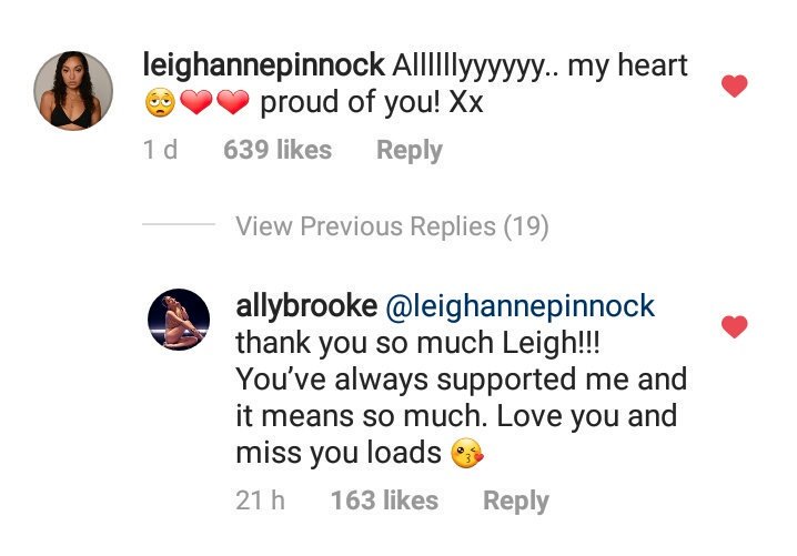 Leigh & Perrie supporting Ally with Low key