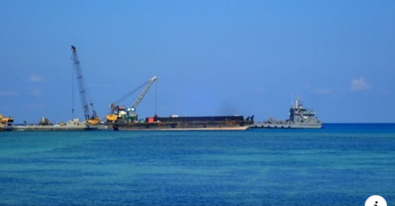 adroth_ph's tweet photo. Construction of the beaching ramp on Pagasa started in 2017 and is now 90% complete https://t.co/qOx2qArMVz https://t.co/XPsGUJlyZc
