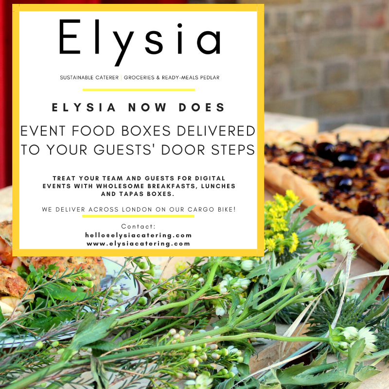 Treat to your team & guests for your online event with a gift box! This week we are launching a new range of boxes full of delicious treats from our caramel, to sourdough bread & labneh. . Discover them on our eshop bit.ly/3g0Pl4j or order at hello@elysiacatering.com