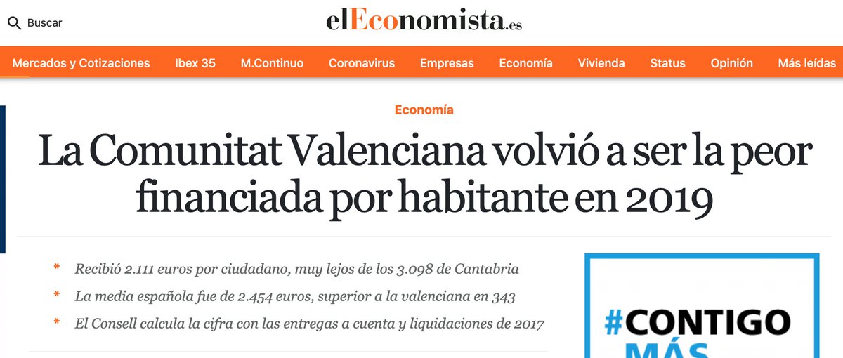 compromis's tweet image. Año tras año, los valencianos y las valencianas tenemos la peor financiación, que pone en peligro nuestros servicios públicos: la sanidad, la educación, la dependencia...

Y todo esto cuando estamos por debajo de la media de renta.

Es decir, ¡SOMOS POBRES QUE PAGAMOS A RICOS!