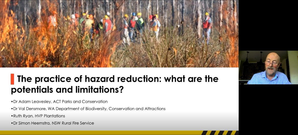 bnhcrc's tweet photo. Thanks to all who attended today's #FireFuelsForum webinar via @Science_Academy! It was the last in the series and hundreds of people listened in to hear about the practice of #hazardreduction. The replay will be available tomorrow. https://t.co/wdx76hqTLD
