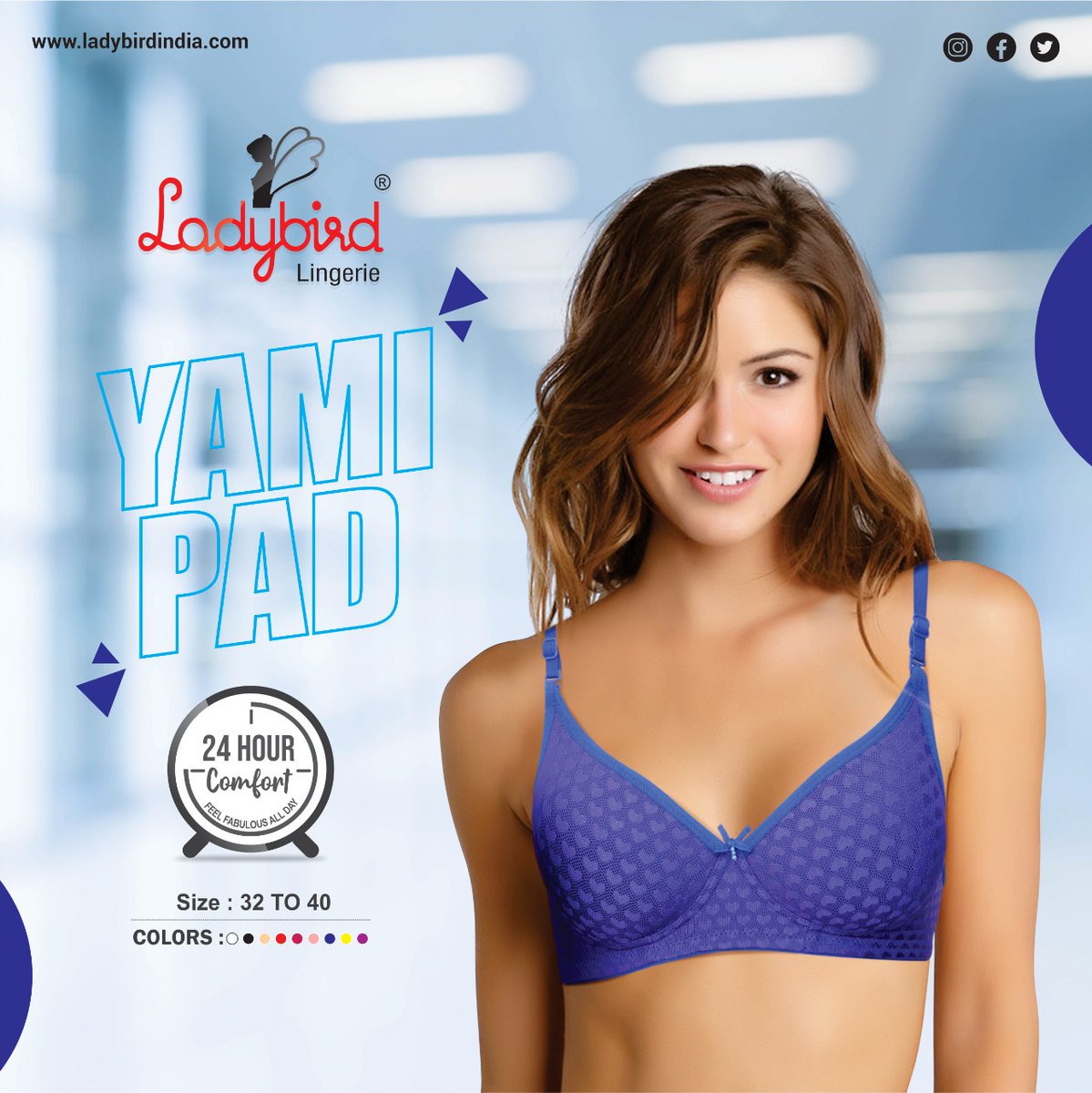 LadybirdLinger1's tweet photo. #LadybirdLingerie Yami Pad #bra

IT’S MY WARDROBE : Bra | Panty | Bridal Sets | Printed set | Camisole | Lower | Kapris | Tees/ T-Shirts | Leggings | Ankle leggings &amp; 100 + Items
 #womanclothing #onlineshopping #girlspower #bridal #Seamlessbra 

Call or Whatsapp Now - 99266 99322 https://t.co/GuhkO9EtUE