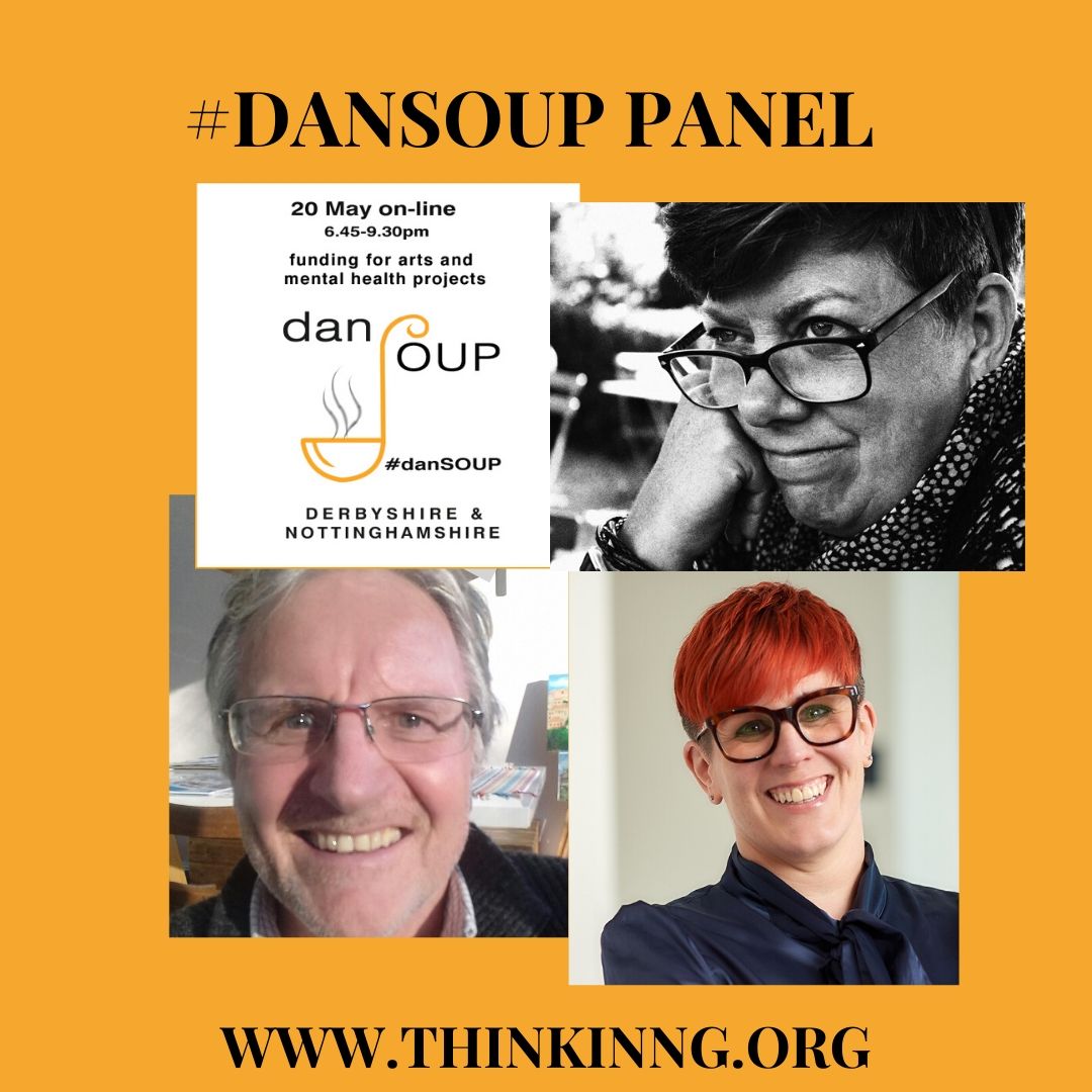 danSOUP21's tweet photo. It's tonight! Watch online 4 pitches 4 #arts &amp; #mentalhealth projects &amp; vote which should get cash. Every £5 ticket goes to #derbyshire &amp; #nottinghamshire projects #danSOUP @THiNKin_NG 
#mentalhealthawareness
Details &amp; tickets here https://t.co/H01FLWcegG https://t.co/VepVDQTeGx