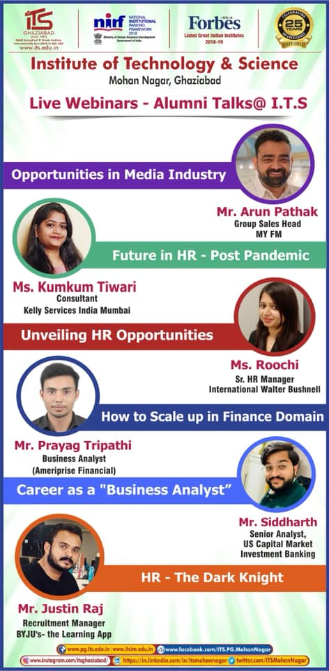 ITSMohanNagar's tweet photo. #ManagementFaculty and #Students of @ITSMohanNagar has so far not missed any of the illuminating #LiveWebinars, #AlumniTalks, #GuestTalks held for them during the #NationalLockdown.
More info: https://t.co/lRQ8JOxdyO https://t.co/UNy086BaQd