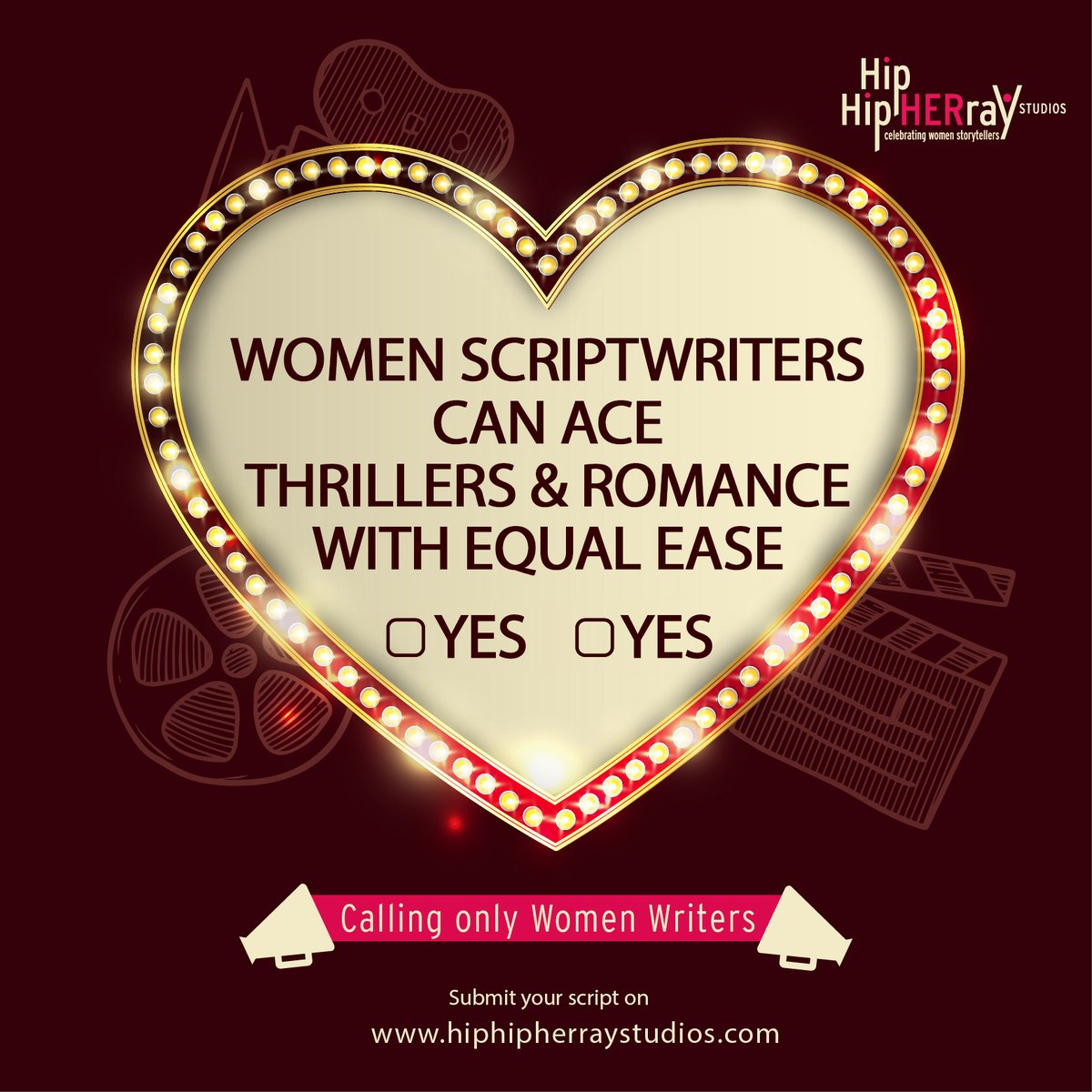 HipHipHERray's tweet photo. Yes, #WomenScriptWriters are adept at handling any genre with equal ease. At HipHipHERray, we collaborate with them to curate &amp; produce original stories for web-series and web-films. Follow your dream of being a celebrated script writer, submit your registered story today!
#OTT https://t.co/Dz9YG1O4Uu