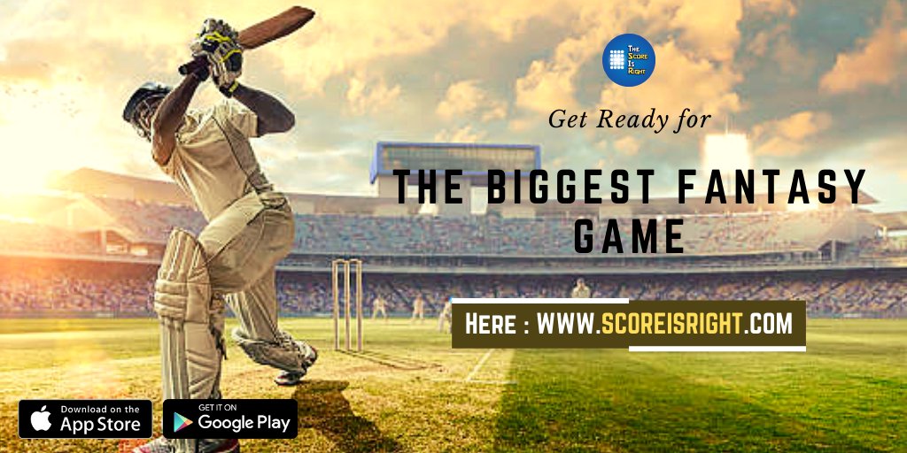scoreisright's tweet photo. Create your scoreisright and gives your cricketing skills an interesting twist by roping in the brand new "What's Your Fantasy Score" and challenge your friends &amp; family on the platform to #play &amp; #win . #Fantasycricket #onlinegames #Cricket #MatchesComingSoon https://t.co/Z9zge1TnSw