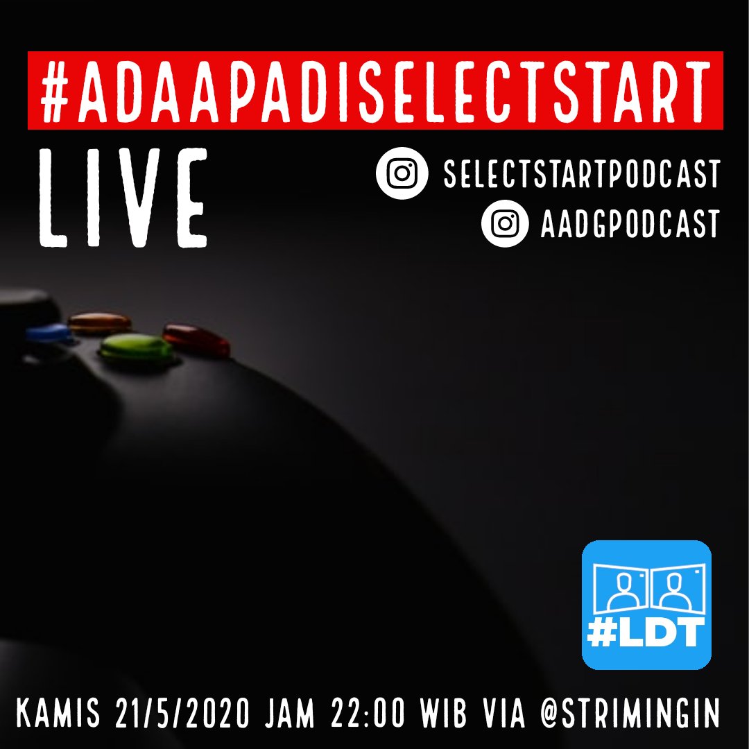 strimingin's tweet photo. Satu lagi #LDT edisi kolab sama om @prdptngrhnt
Mimin pun pengen nyimak pergamingan!
#AdaApadiSelectStart live edisi perdana
Kamis 21/5 jam 22:00 WIB https://t.co/5laKt5kSet