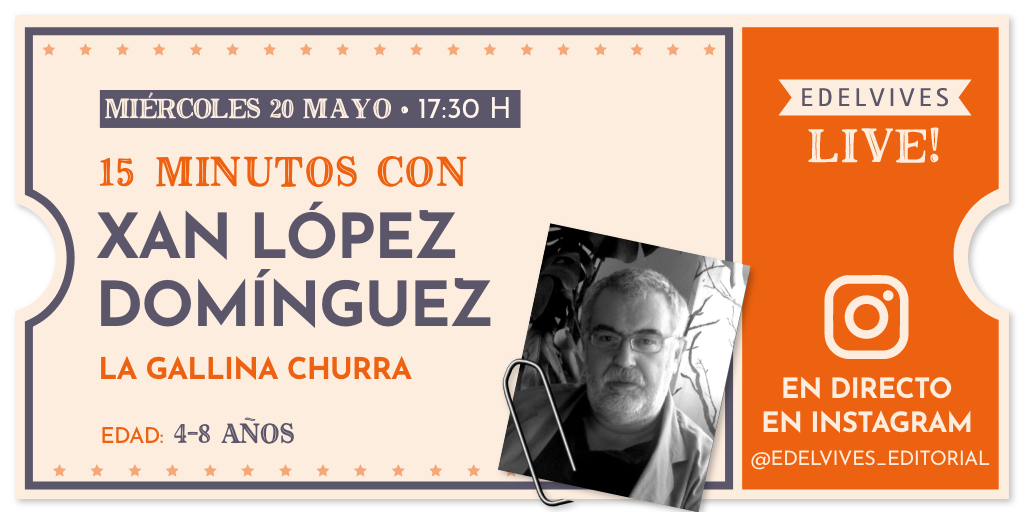 Edelvives's tweet photo. Hoy, Xan López Domínguez nos va a contar la historia de "La gallina Churra" en #EdelvivesLIVE. Será a las 17:30, en las stories de nuestro canal de Instagram (edelvives_editorial). ¡No te lo pierdas!
#QuédateEnCasa con Edelvives #EdelvivesTeAcompaña https://t.co/3VfREHsjVa