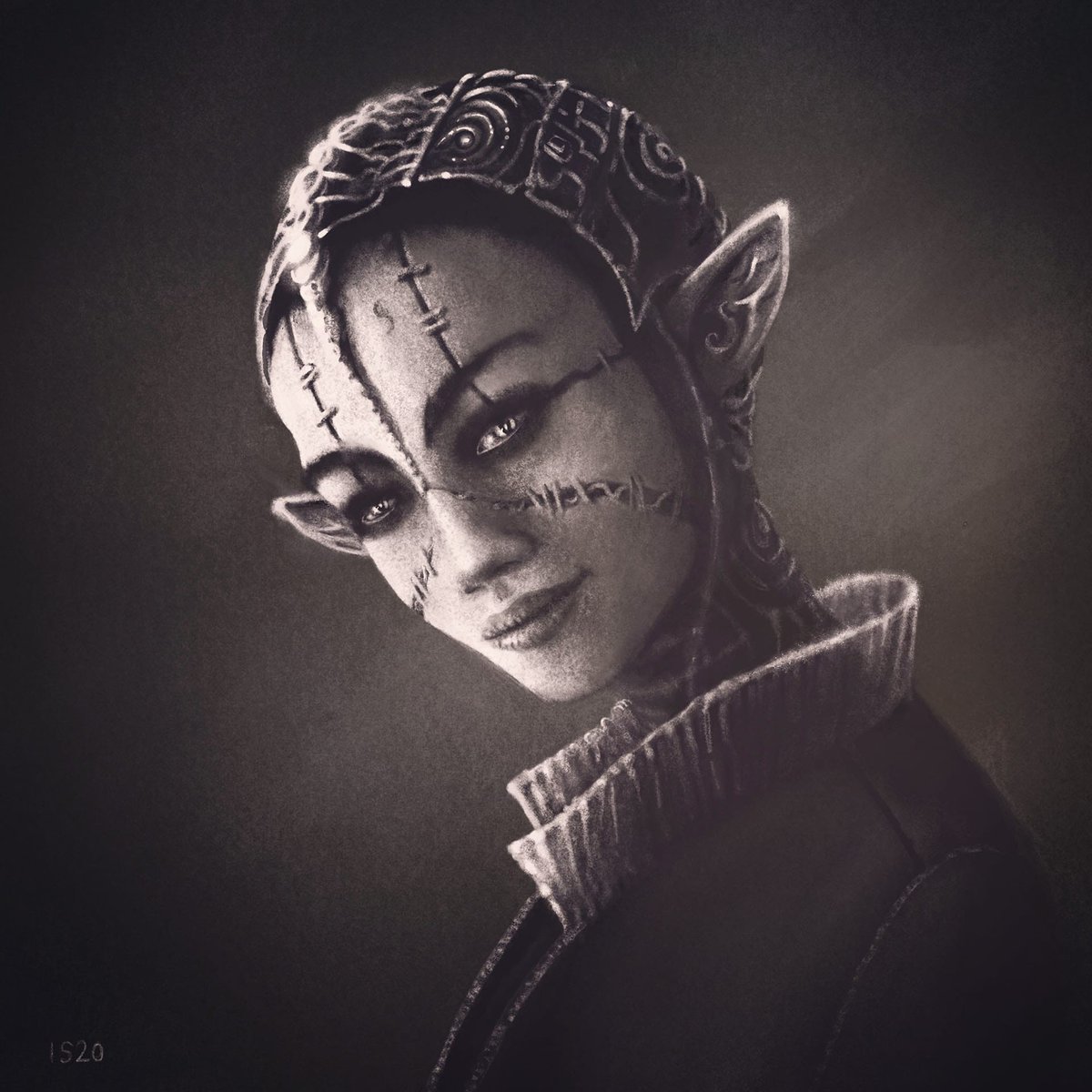 A value study that turned into an elfinbot. I wonder where she's from

#elf #dream #robot #android #procreate #artofinstagram #conceptart #fantasyart #girl #woman #artoftheday #digitalpainting #digitalillustration #value #artoftheday