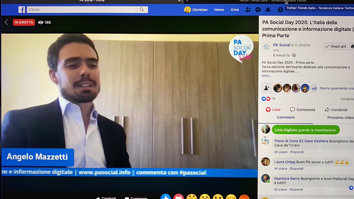 tosochris's tweet photo. Angelo Mazzetti racconta la partnership di #Facebook Italia con Pa Social e l'impegno di Facebook per l'emergenza #Covid_19 

#pasocial day 2020 https://t.co/1JfN4g5Hy8