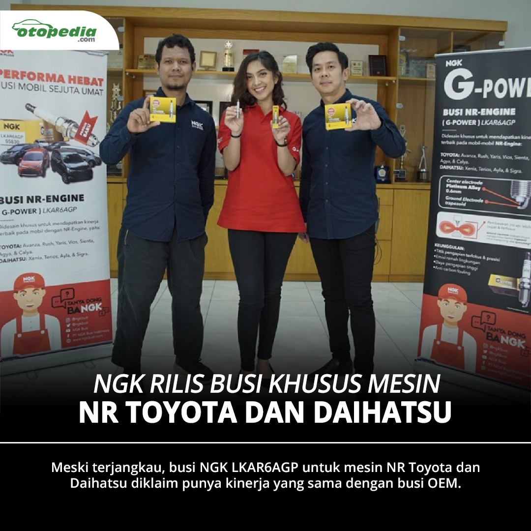 otopedia's tweet photo. PT @NGKBusi Indonesia resmi meluncurkan varian G-Power baru dengan kode LKAR6AGP. Busi terbaru ini khusus diperuntukkan untuk produk keluaran mobil Toyota dan Daihatsu.

Apa saja keunggulan busi ini? Simak selengkapnya → https://t.co/ZkmnkgJ6fi

#NGK #Busi #Toyota #Daihatsu https://t.co/6kYiHeTgS6