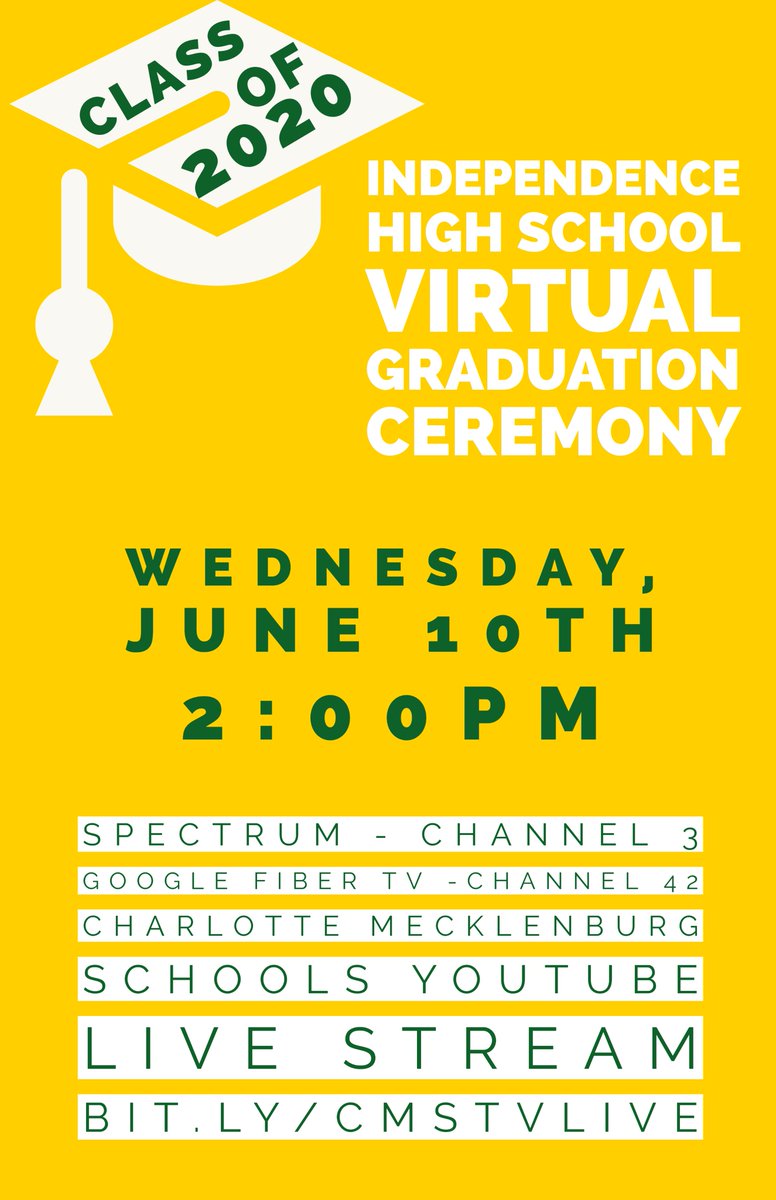BigIPatriots's tweet photo. ATTN B][G Seniors: Here are details related to Independence's Class of 2020 Graduation, which were developed in accordance with @CharMeckSchools guidelines. Learn more about it here: https://t.co/P8JJAx2WeO https://t.co/5GJWUkpsLd
