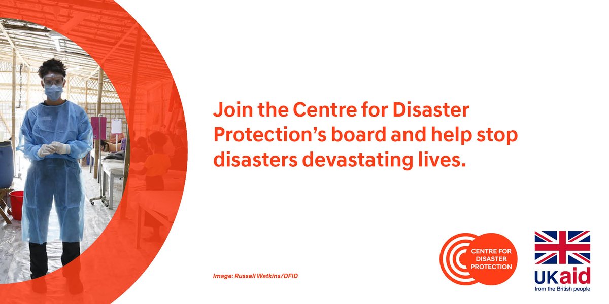 Do you want to stop disasters devastating lives? Join the @CentreForDP’s board and play an integral part in inspiring and leading us to deliver on our mission. Find out more and apply: disasterprotection.org/work-with-us #boardjobs #disasters #hiring #jobs