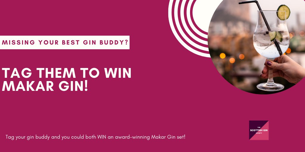 Missing your best 'Gin Buddy'? Here's a chance to reward them with award-winning <a href="/MakarGlasgowGin/">Makar Gin</a> - read more in this article and tag them below and you can BOTH WIN a gift pack! buff.ly/2WGpZkB Over 18s only #WIN